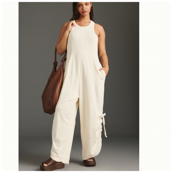 Anthropologie Pants - NWT Anthropologie Daily Practice Horizon Wide-Leg Knit Jumpsuit , size M/L